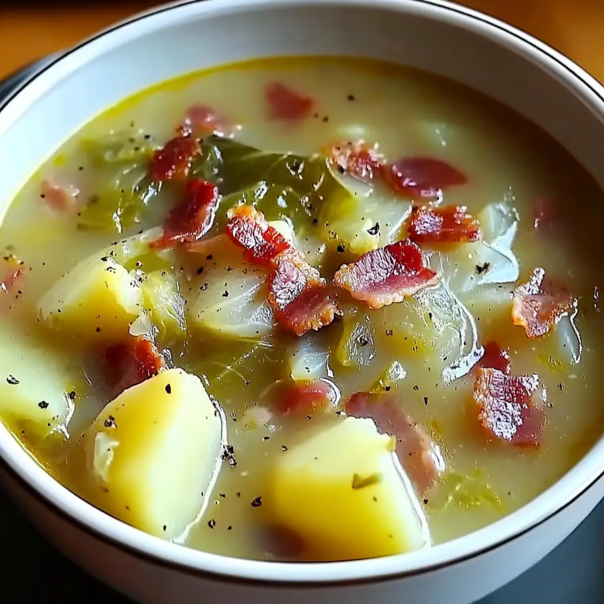 Irresistibly Cozy Bacon Cabbage and Potato Soup Recipe