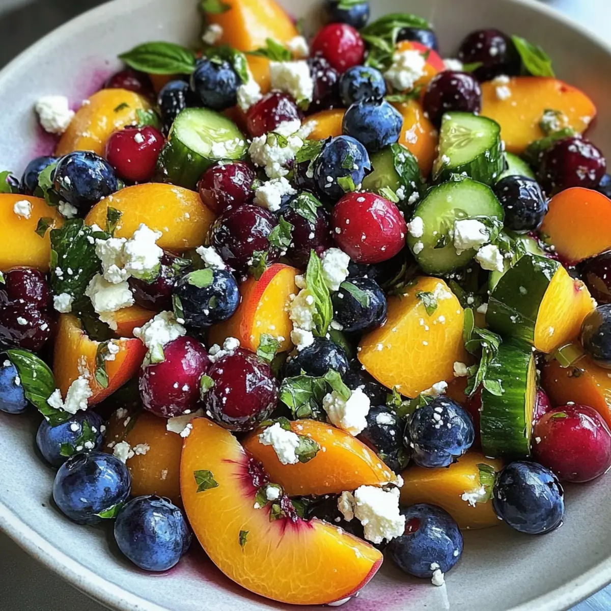 Blueberry Peach Feta Salad for a Refreshing Summer Delight