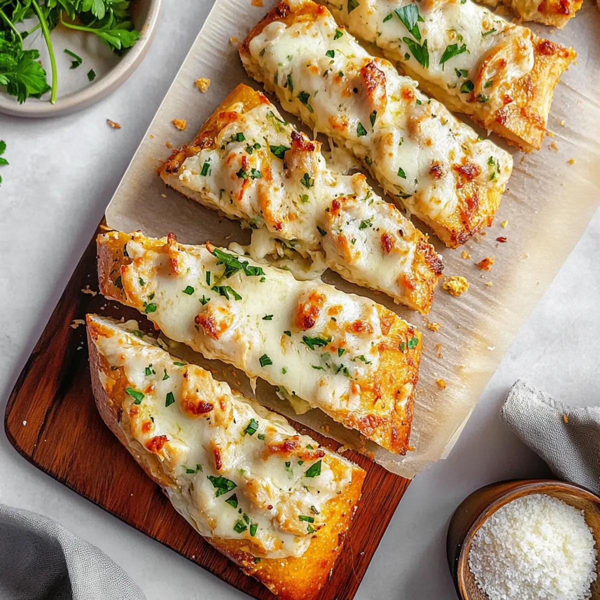 Delicious Chicken Alfredo Garlic Bread for Cozy Nights