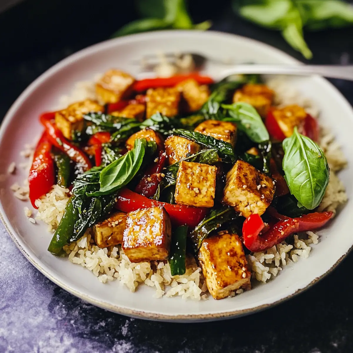 Savory Thai Basil Tofu in Under 30 Minutes