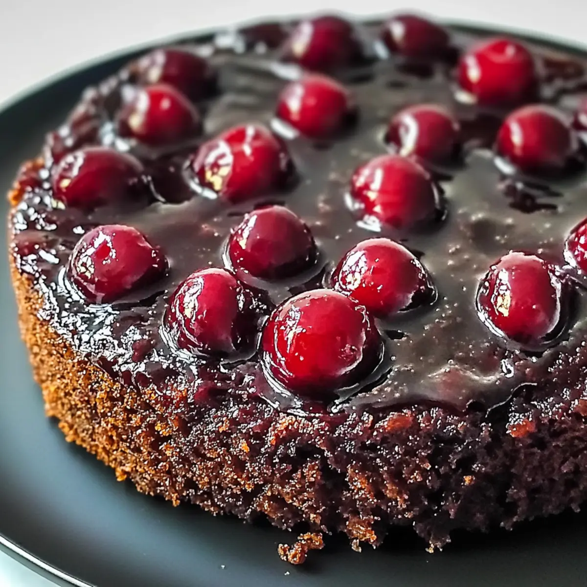 Irresistible Chocolate Cherry Upside Down Cake Recipe