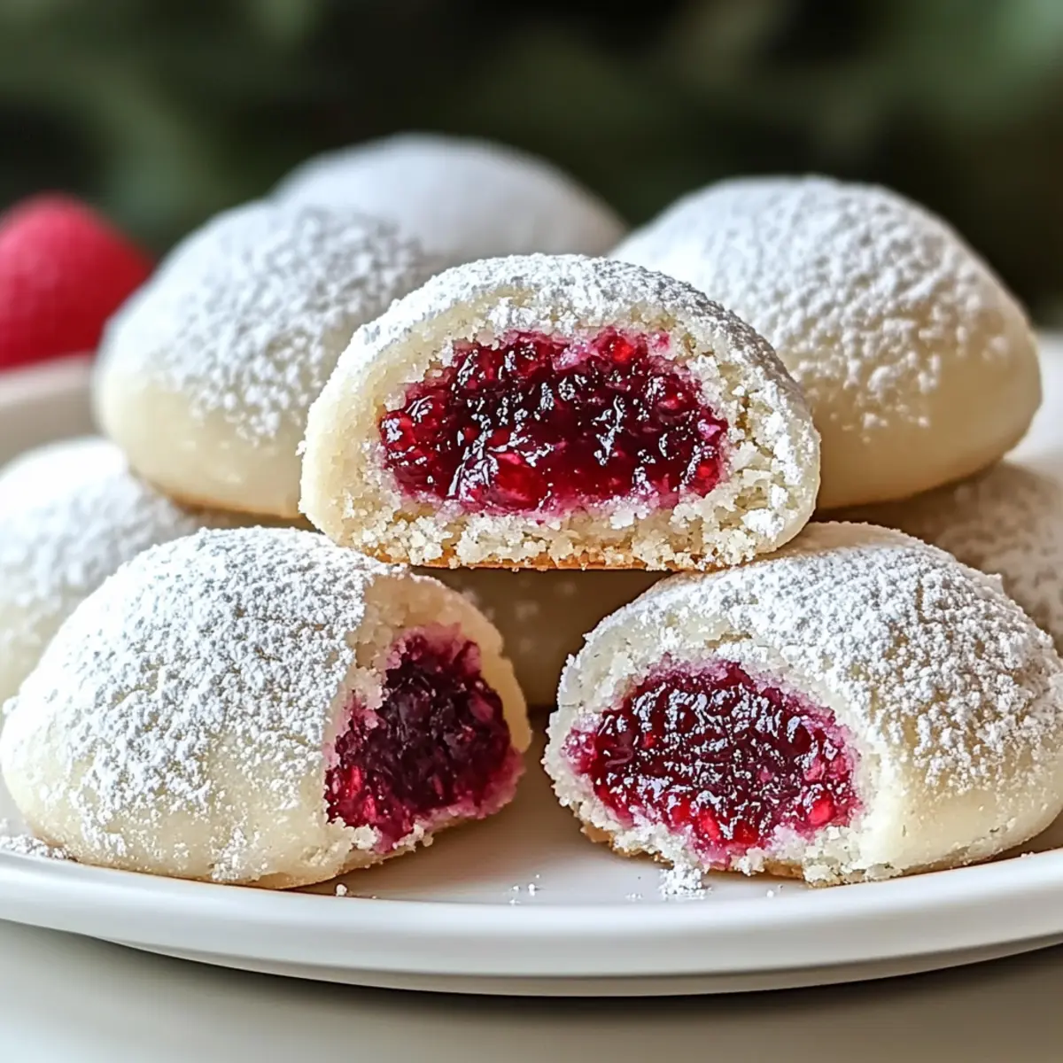 Heavenly Raspberry Almond Snowball Cookies You’ll Adore