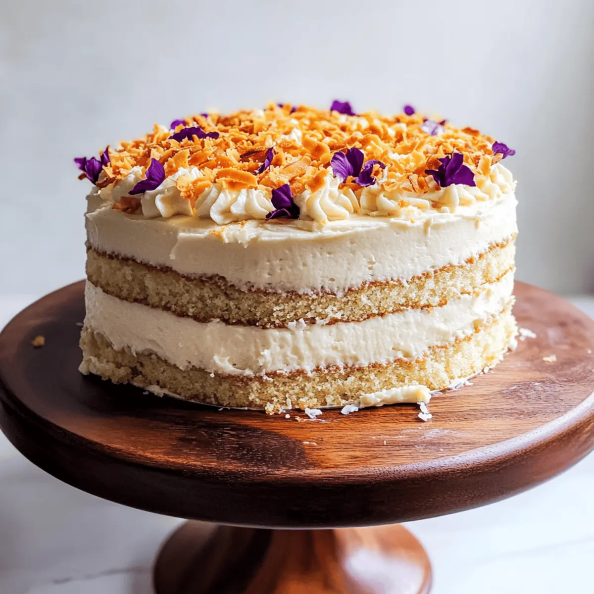 Moist Coconut Cake with Heavenly Buttercream Delight