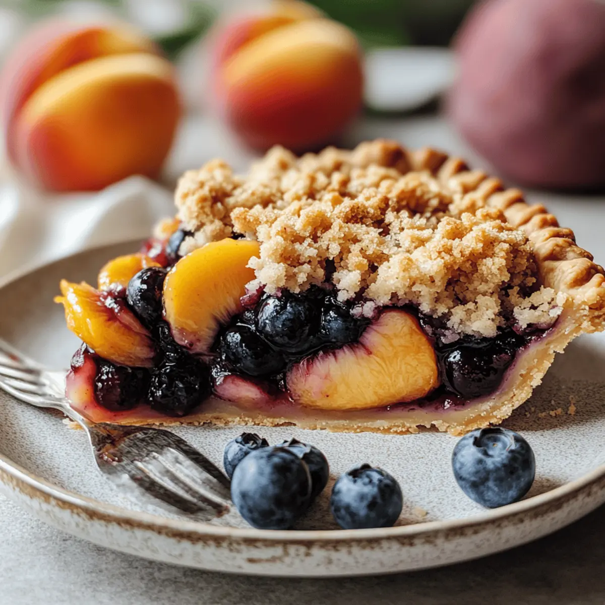 Peach-Blueberry Crumb Pie That’ll Brighten Your Summer Days