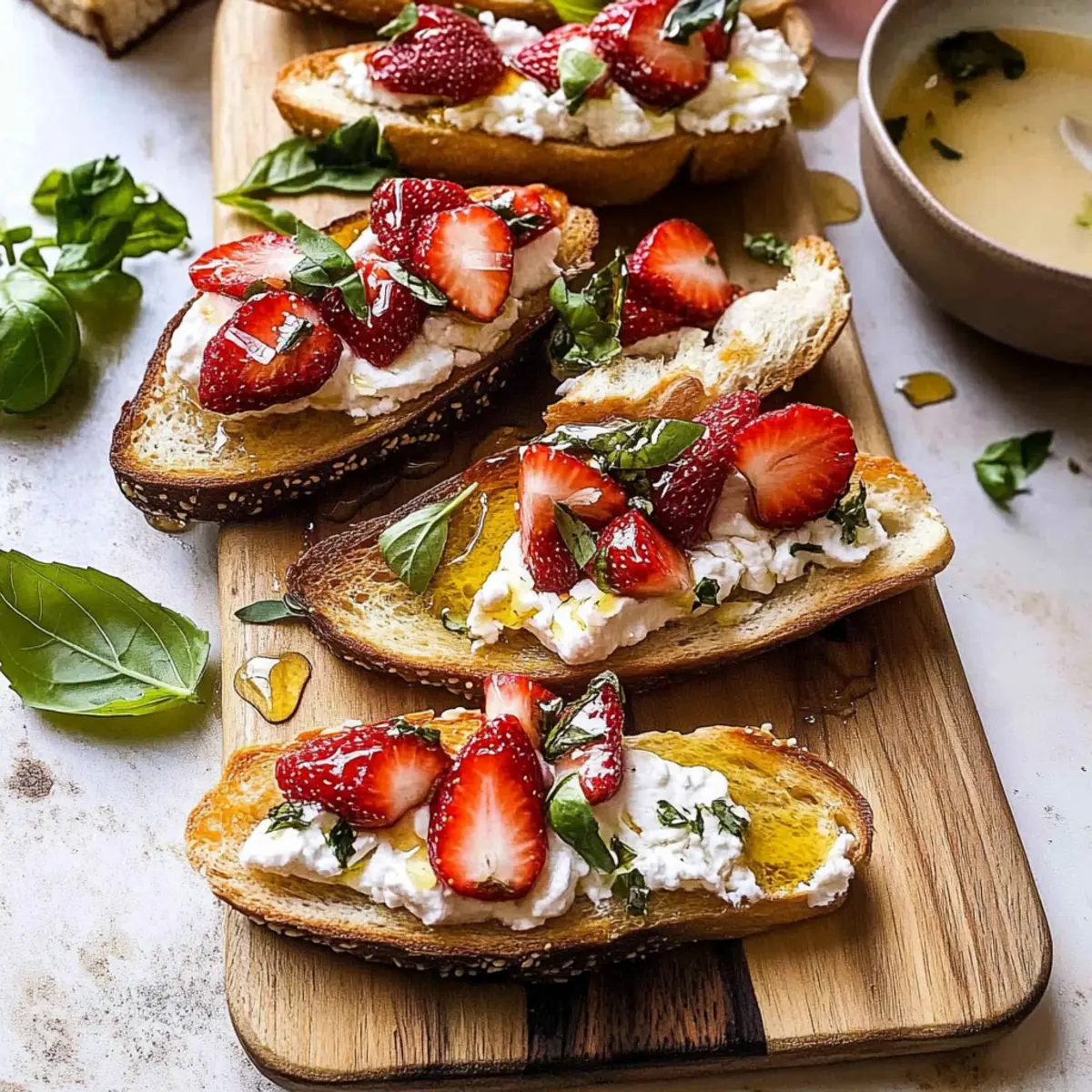 Savory Goat Cheese Strawberry Crostini for Summer Delight