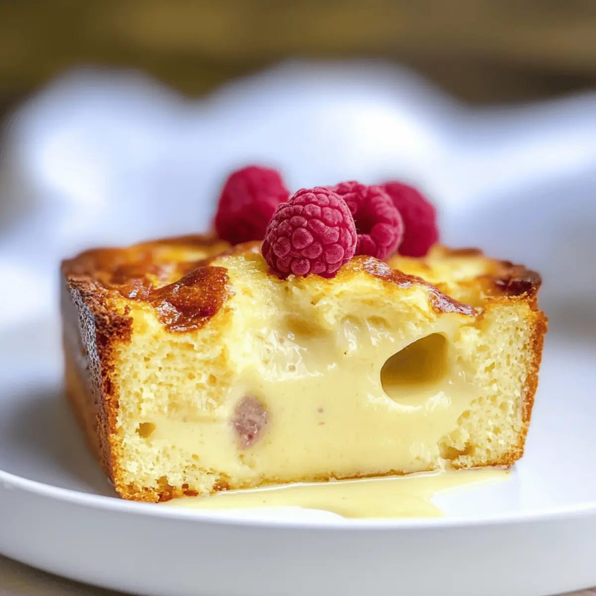 Indulge in Creamy Custard Bread Pudding with Vanilla Sauce