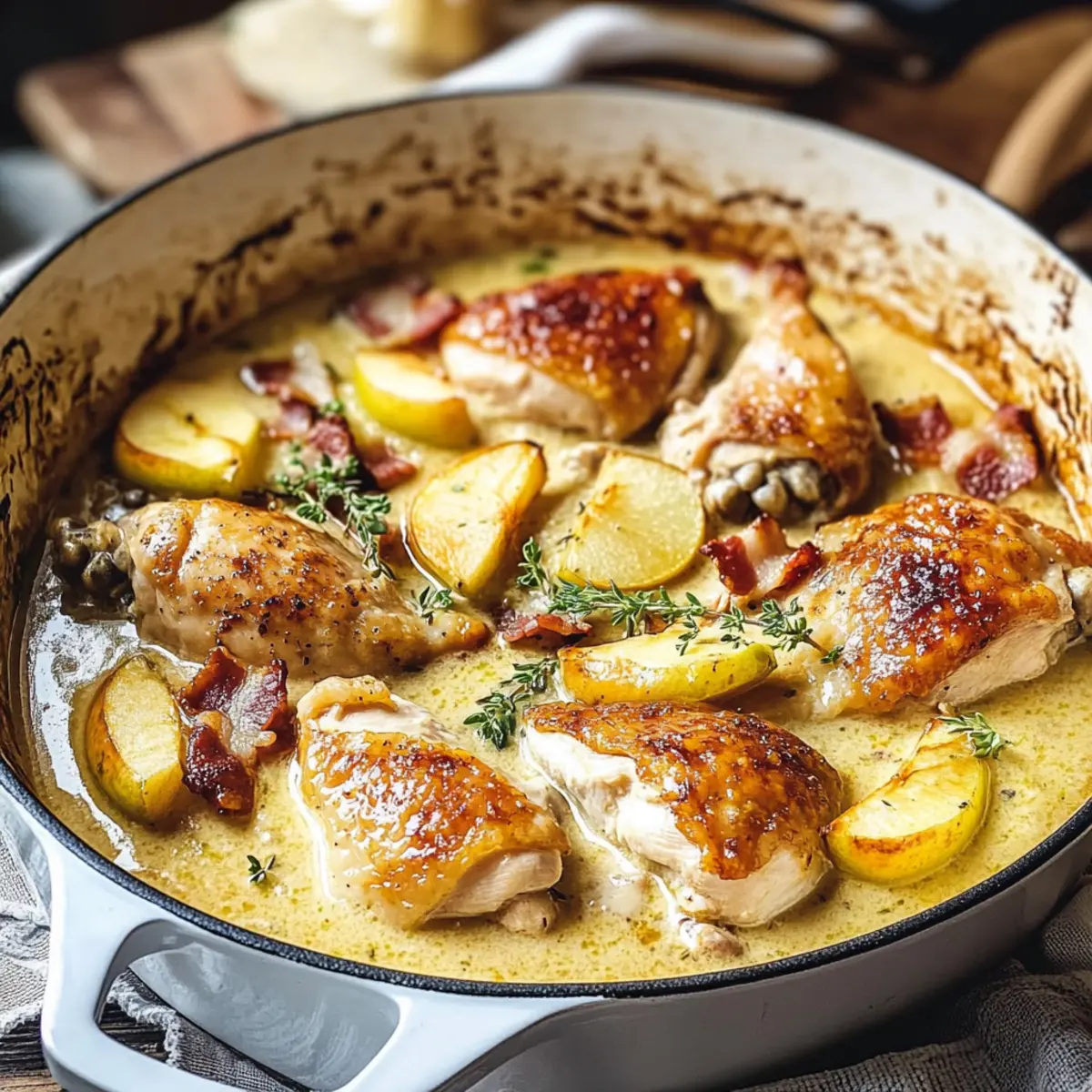 Savor the Comfort of French Chicken Casserole a la Normande