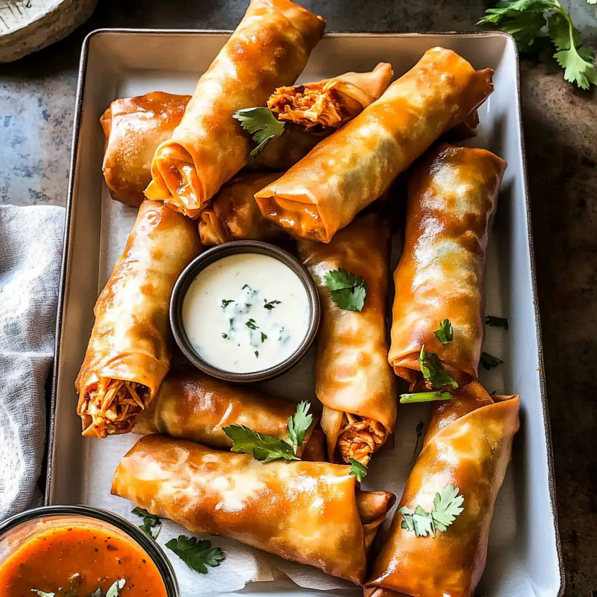 Delicious Baked Buffalo Chicken Egg Rolls You’ll Crave