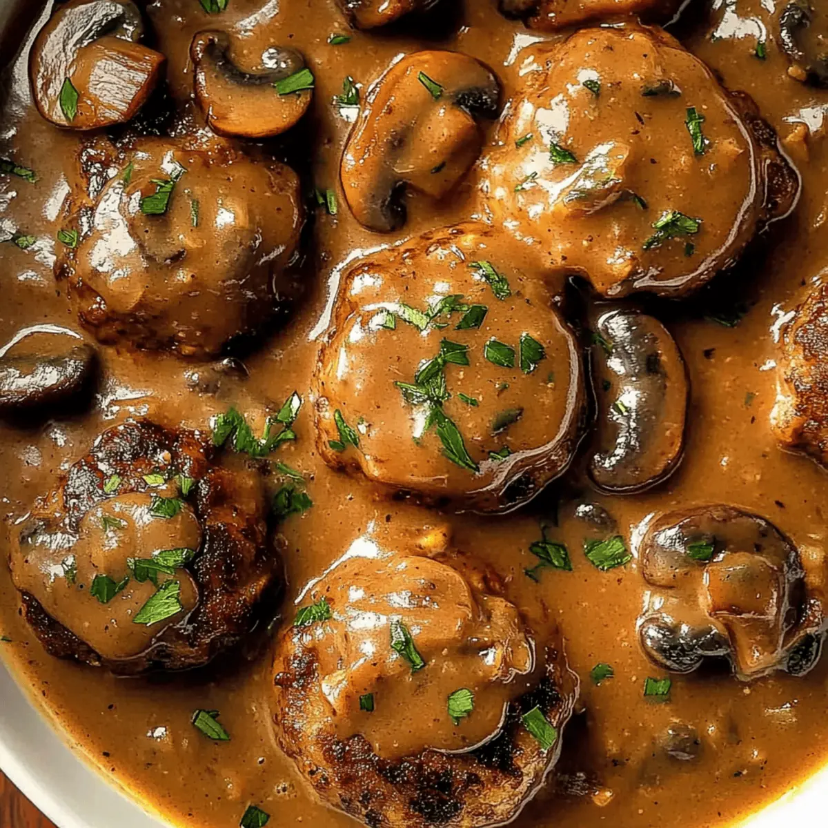Irresistible Smothered Rissoles in Creamy Mushroom Gravy