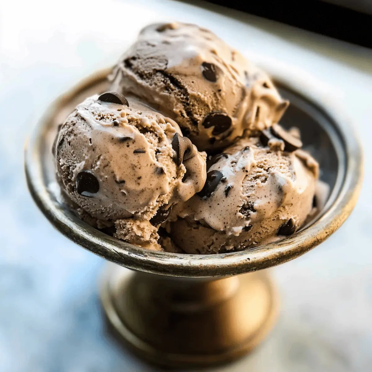 Creamy Coffee Cajeta Ice Cream with Decadent Chocolate Chips