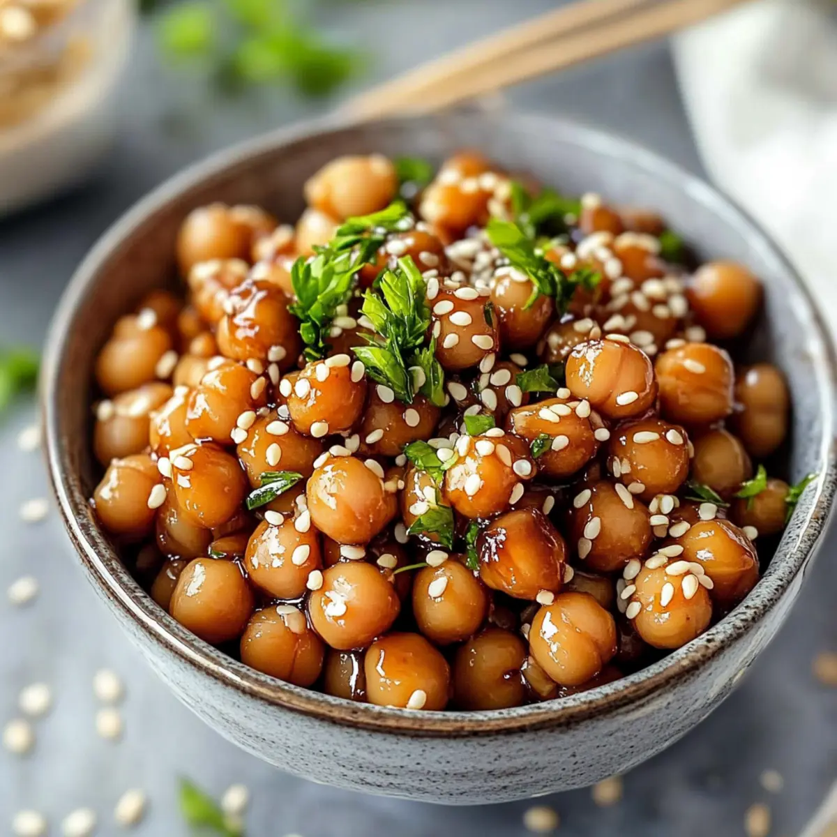 Sticky Sesame Chickpeas – Quick, Flavor-Packed Vegan Delight