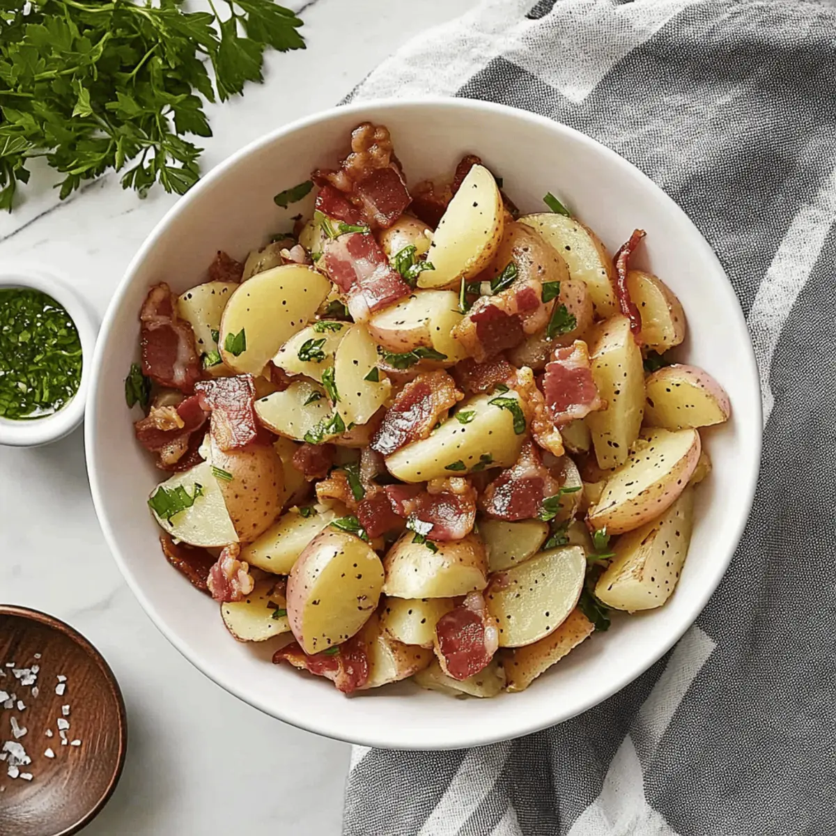 Tangy German Potato Salad with Bacon – A Must-Try Side!