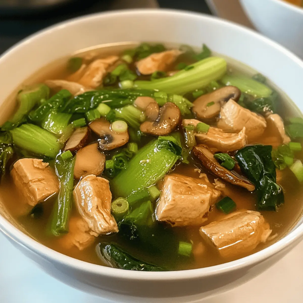 Hearty Bok Choy Chicken Soup for Cozy Comfort Eating