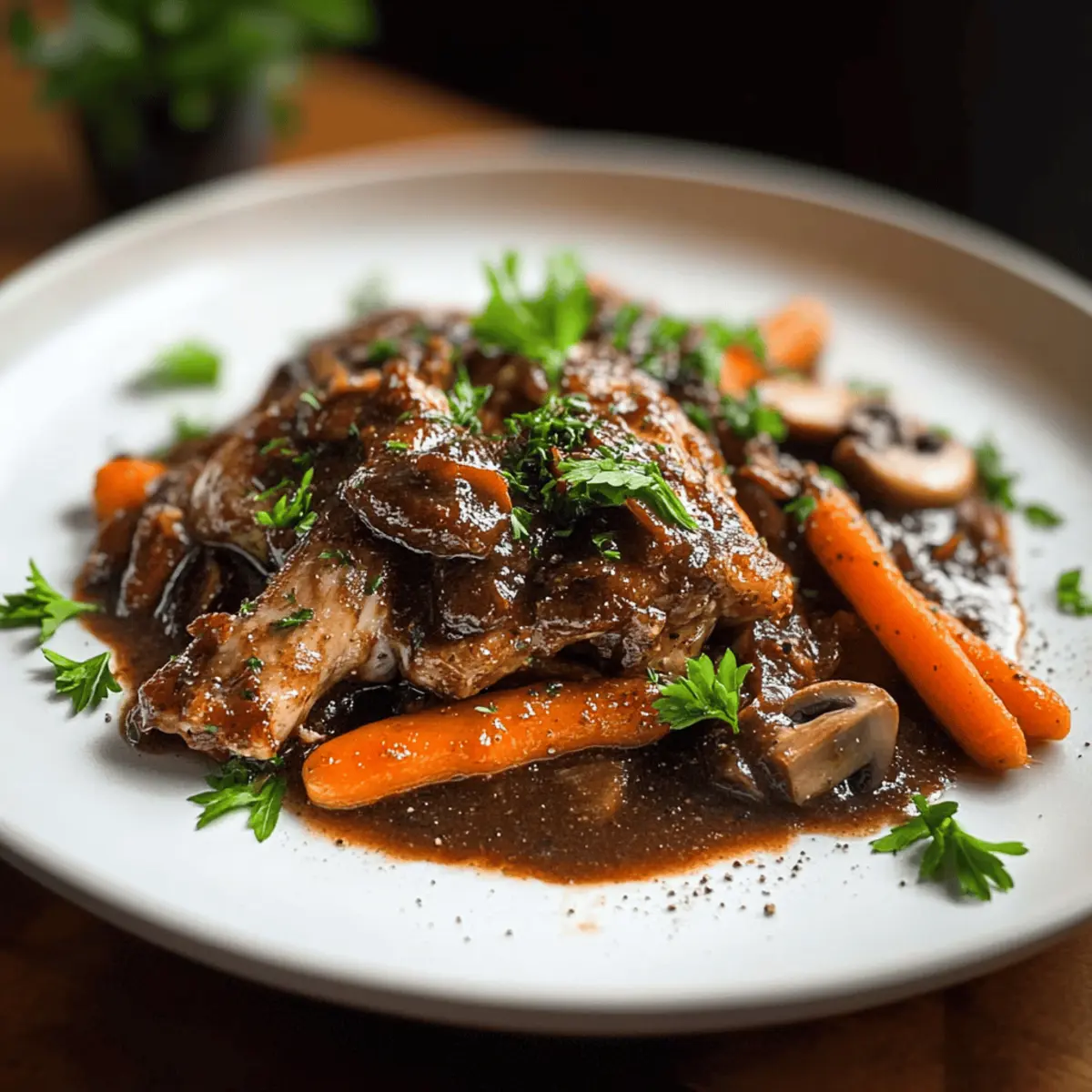 Quick Chicken in a Rich Red Wine Sauce for Cozy Dinners