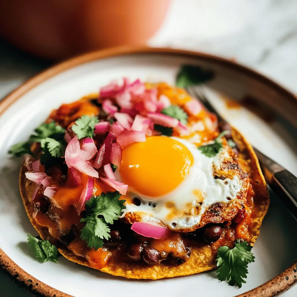 Crispy Red Chile Tostadas with Eggs for a Flavorful Feast