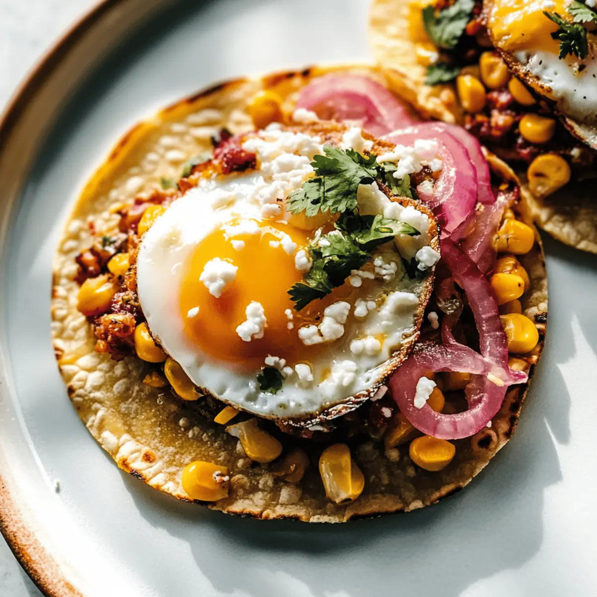 Savor Roasted Corn and Fried Egg Tacos for Breakfast Bliss
