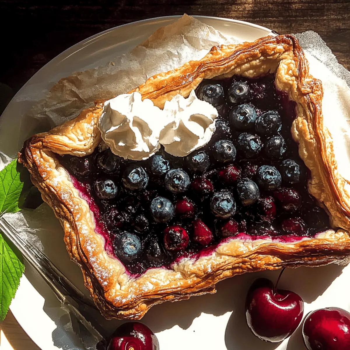 Irresistible Blueberry Cherry Galette for Sweet Summer Bliss