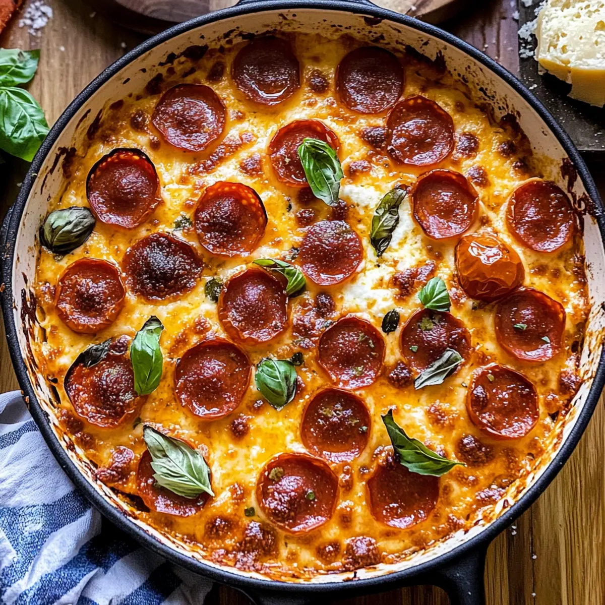 Creamy Tomato Burrata Pepperoni Pizza Dip You’ll Crave