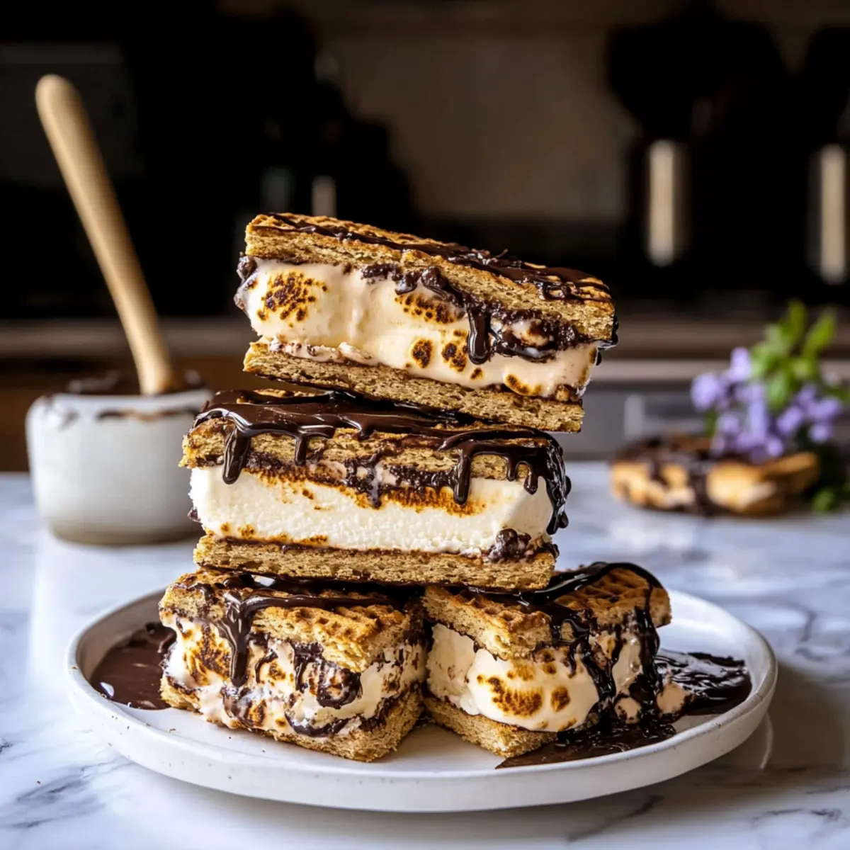 Toasted S'mores Ice Cream Sandwiches for Sweet Summer Bliss