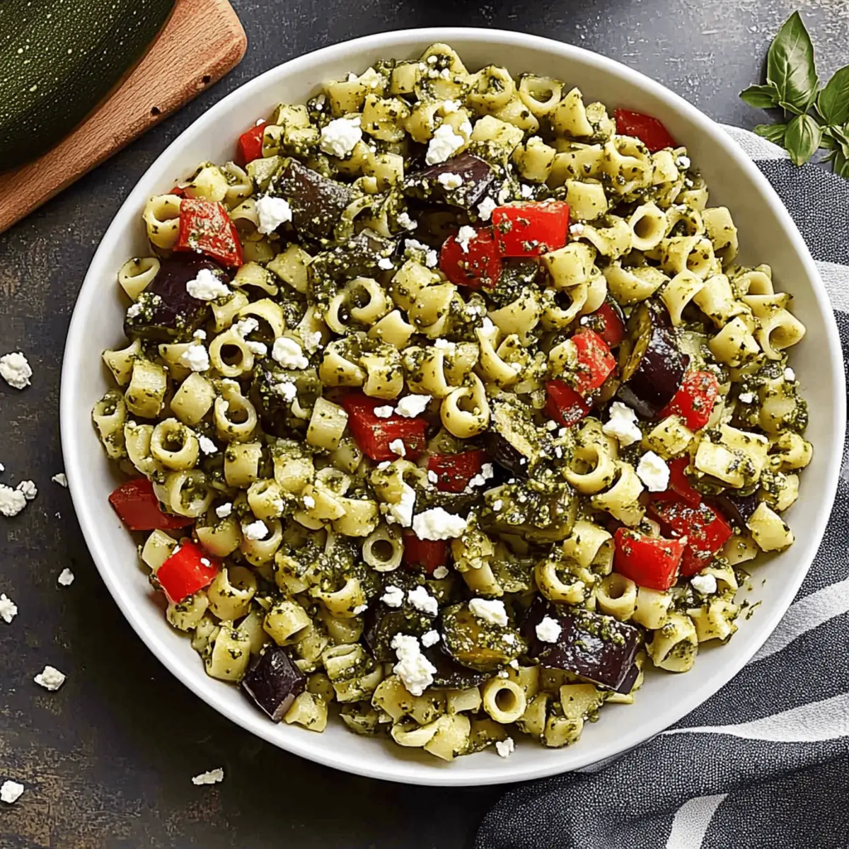 Zesty Ditalini Pasta Salad with Roasted Veggies Delight