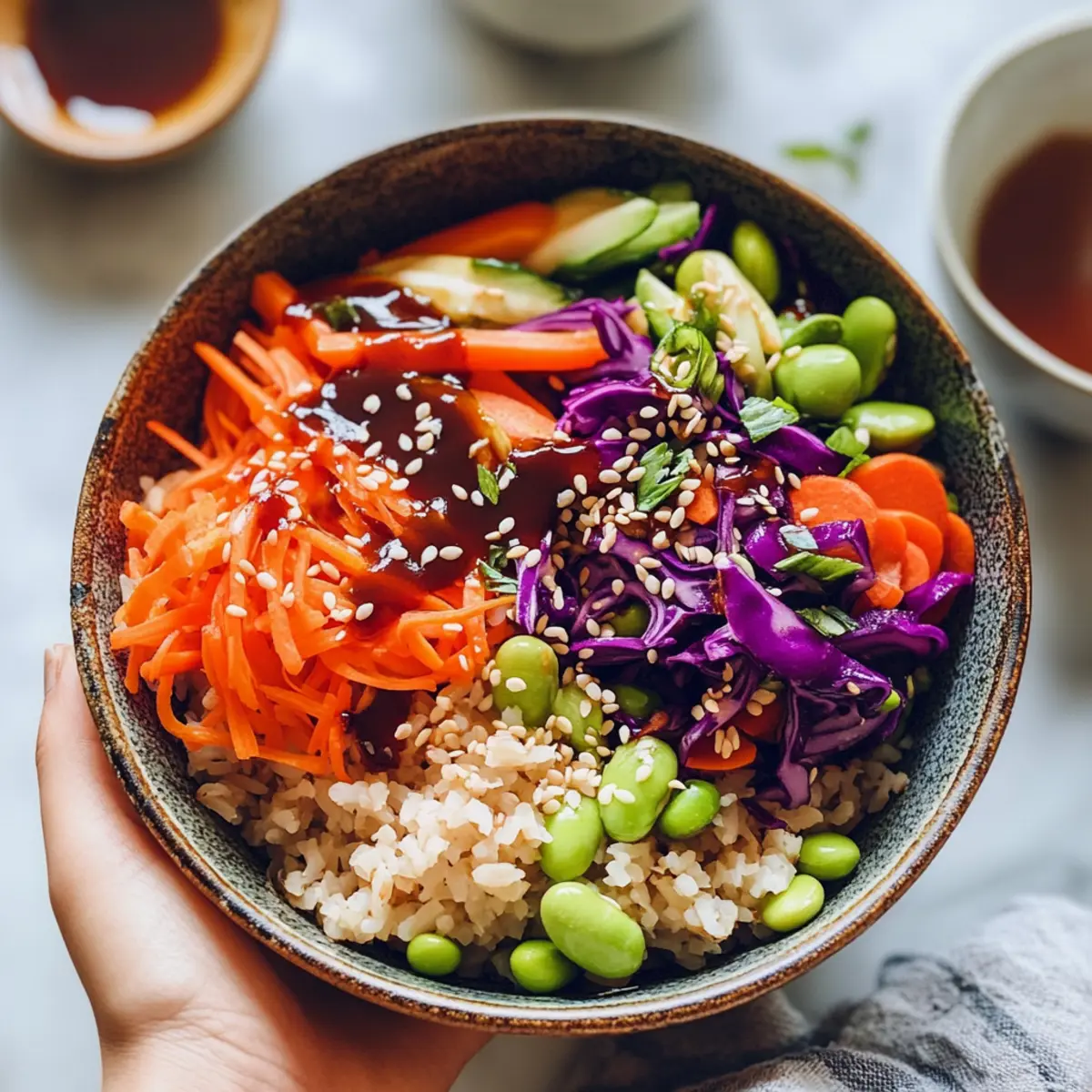 Rainbow Vegetable Edamame Bowls for a Colorful Meal Boost