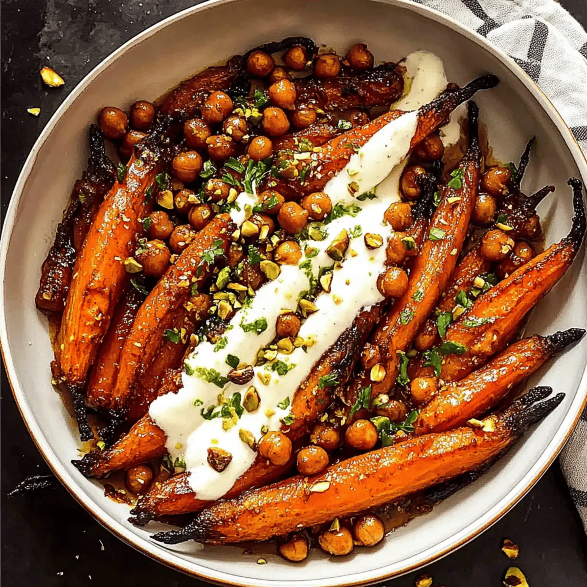 Spicy Maple Roast Carrots with Crispy Chickpeas Delight