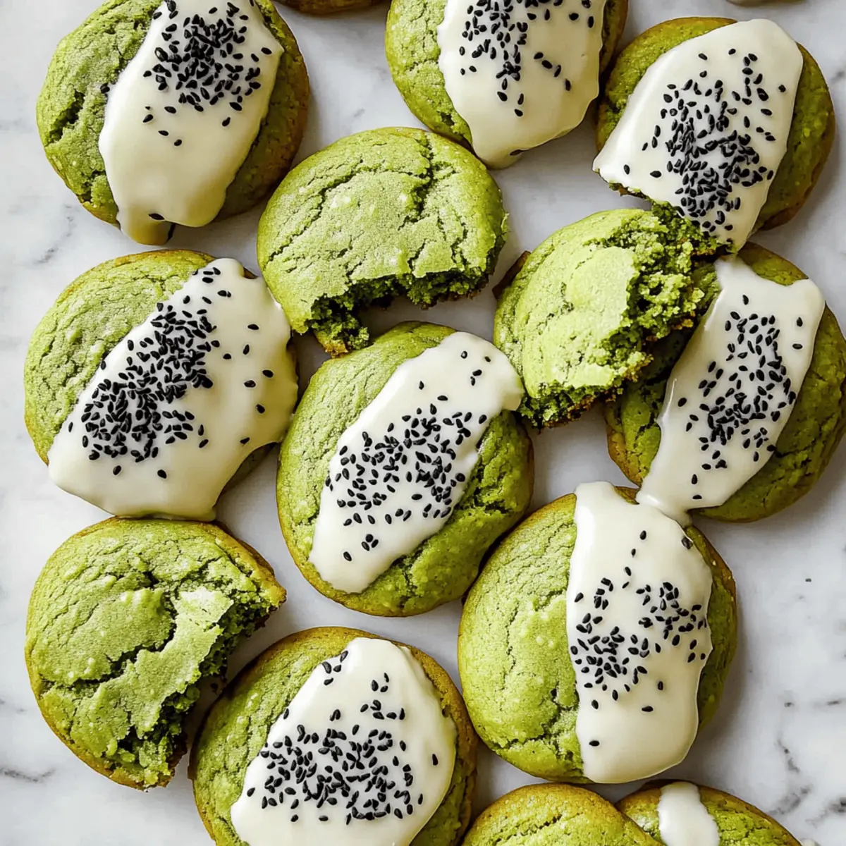 Delicious Matcha Cookies with Creamy White Chocolate Dip
