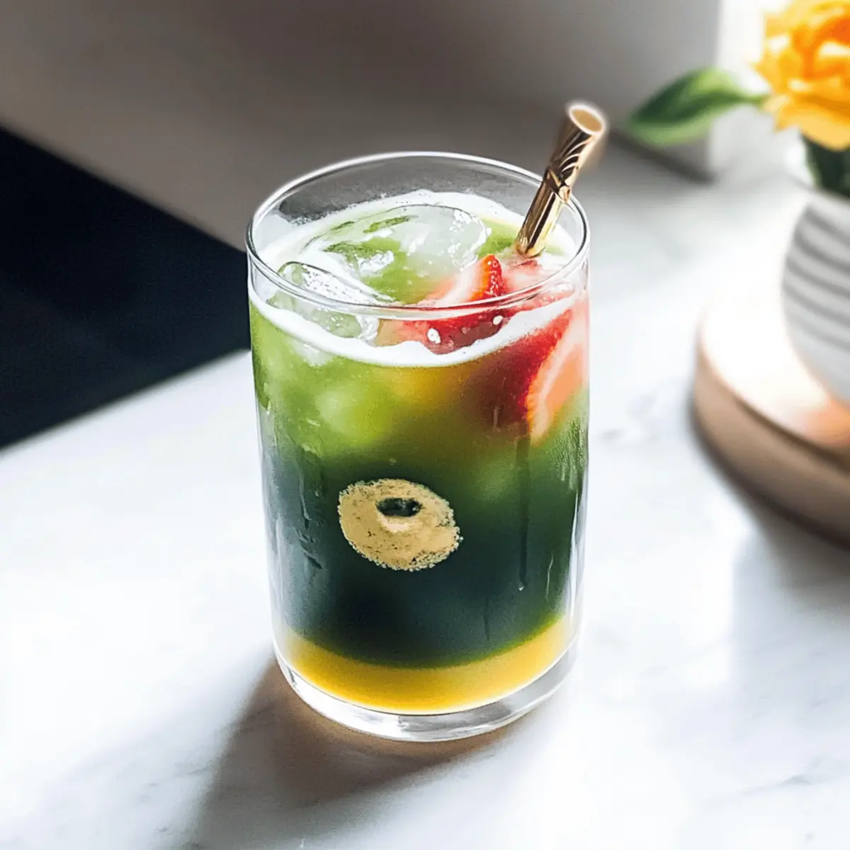 Sweet and Fizzy Strawberry Matcha Soda for Spring Sips