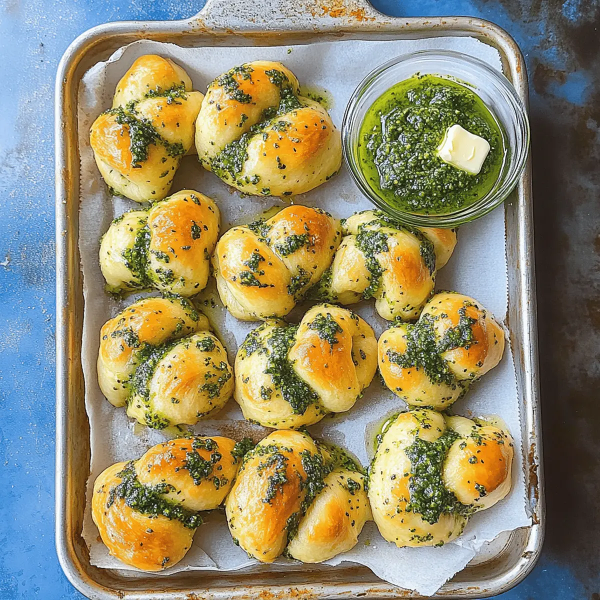 Melt-in-Your-Mouth Pesto Garlic Knots Ready in 15 Minutes