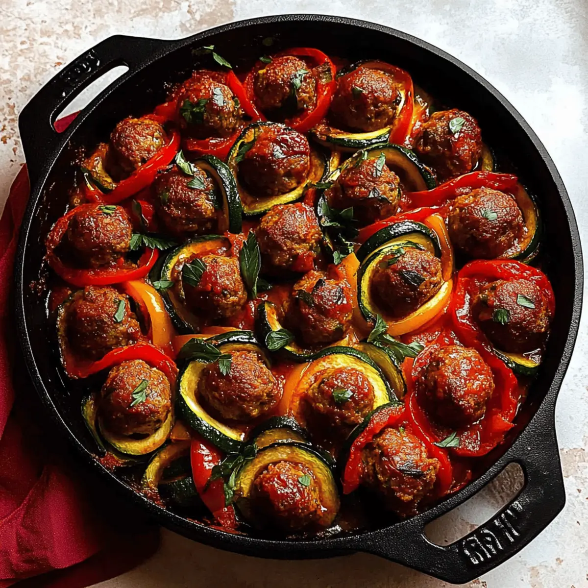 Moroccan Spiral Meatball Zucchini Bake: A Comforting Delight