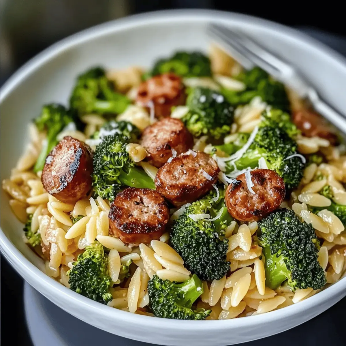 Savory Chicken Sausage and Broccoli Orzo in One Pot