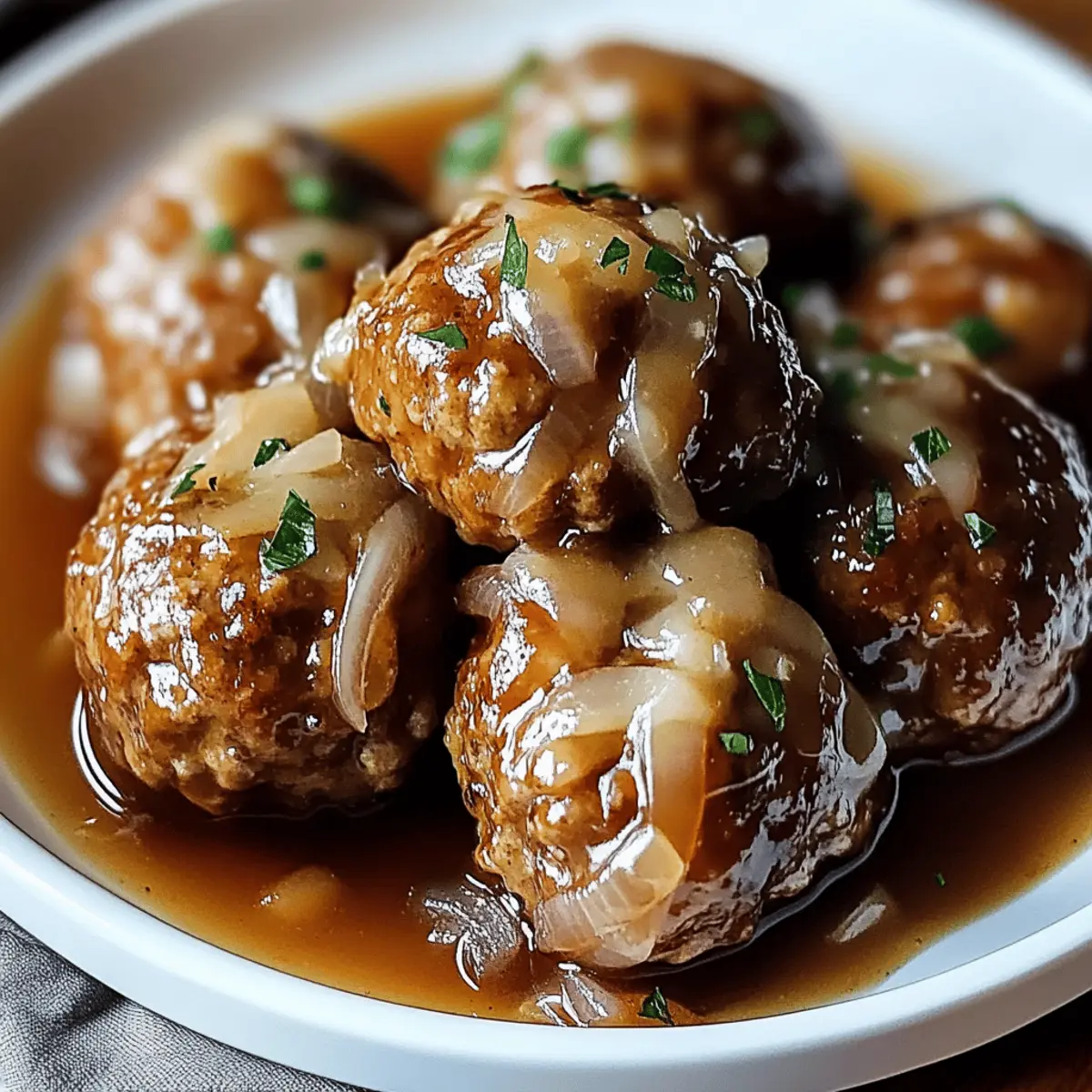 Crock Pot French Onion Meatballs - Cozy Comfort Made Easy