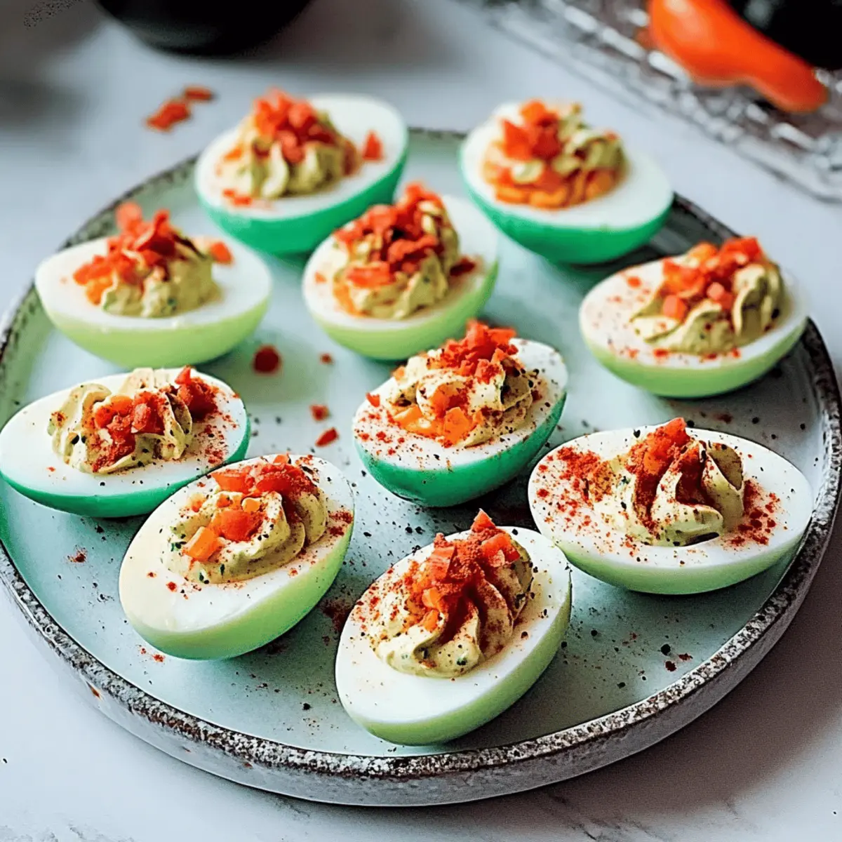 Colorful Halloween Devilled Eggs That Wow Your Guests