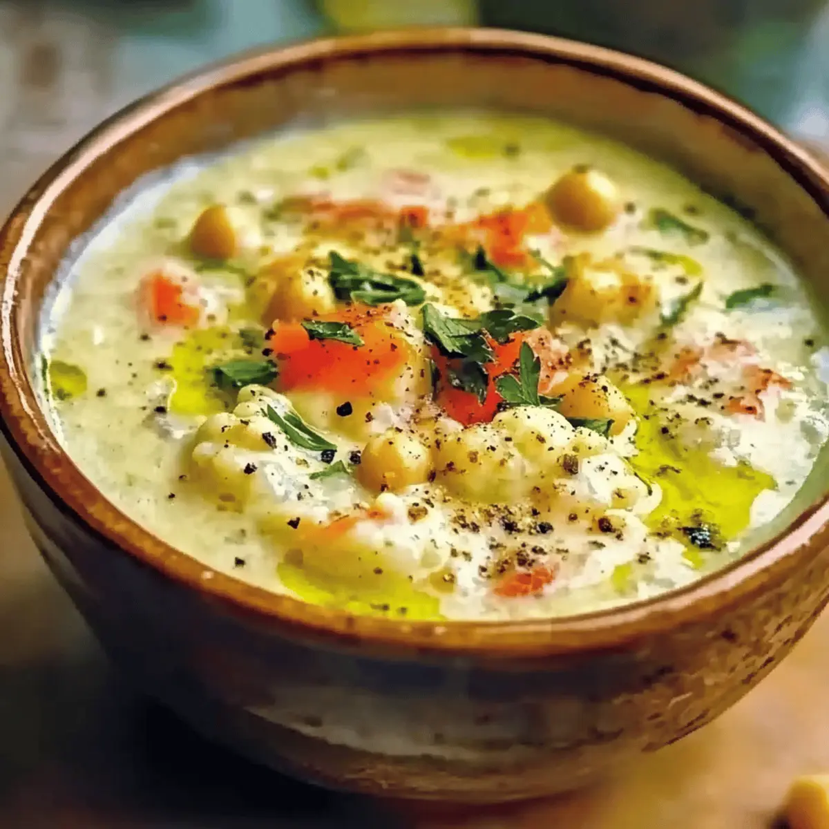 Creamy Mediterranean-Style Cauliflower Soup You’ll Love
