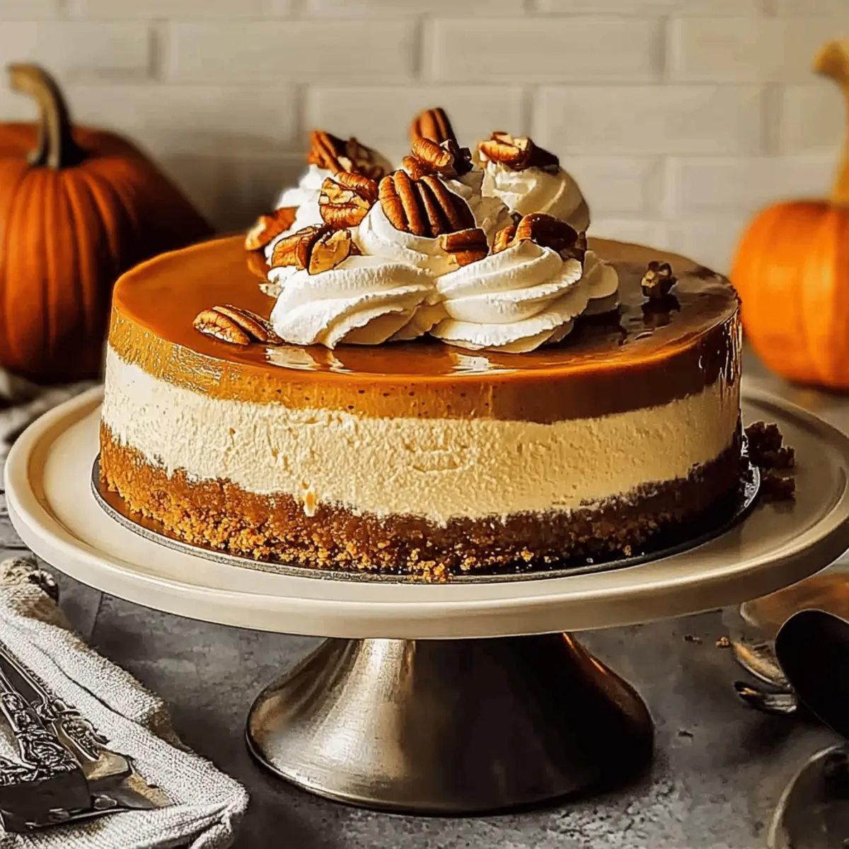 Irresistible Pumpkin Cheesecake with a Spiced Ginger Twist