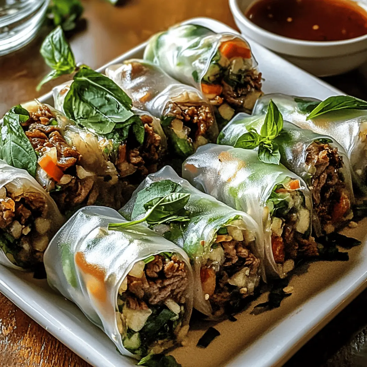 Delicious Thai Basil Beef Rolls: Fresh, Flavorful, and Fun
