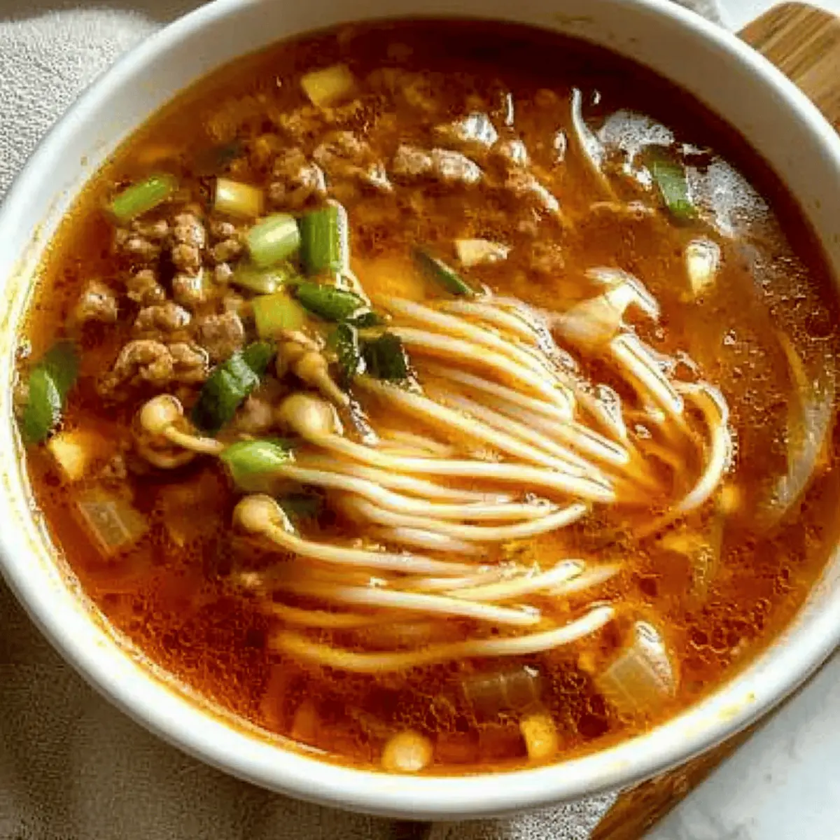 Hearty Tomato Enoki Mushroom Soup for Ultimate Comfort