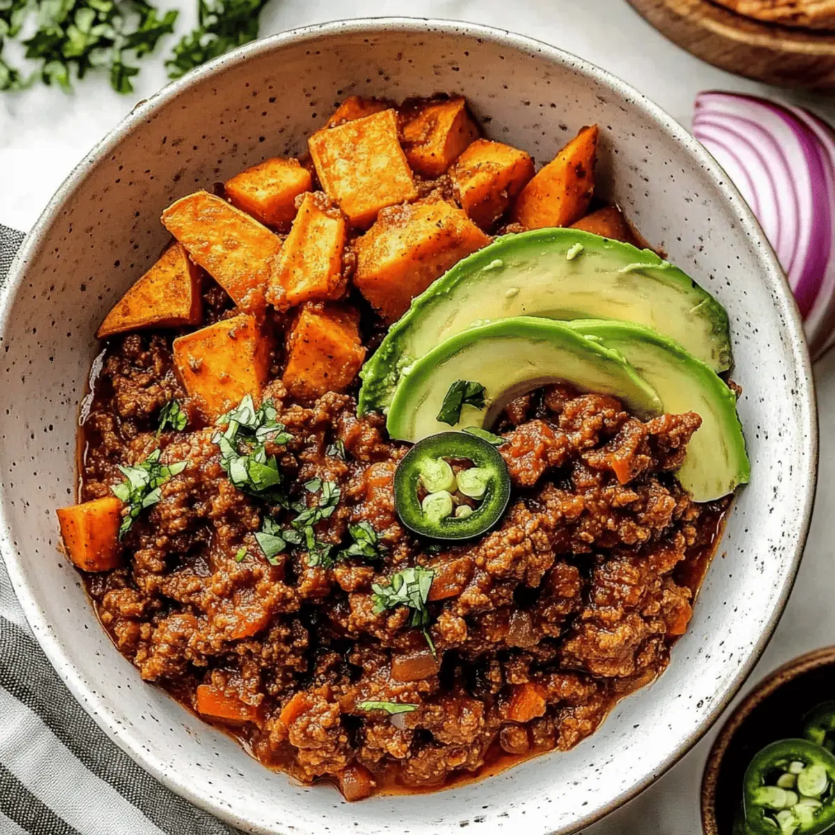 Savory Sloppy Joe Bowls with Sweet Potatoes for Comfort