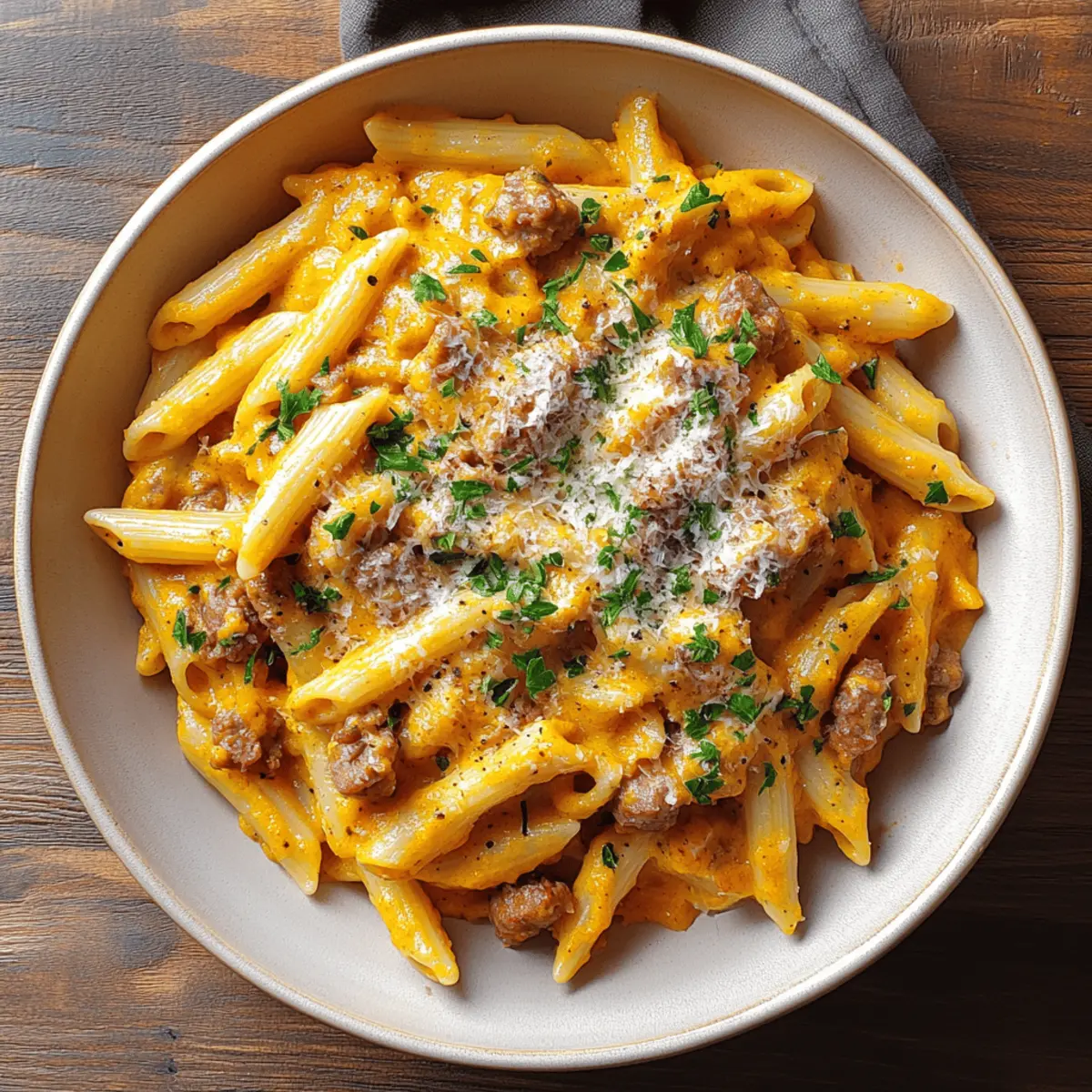 Savory Pasta with Pumpkin & Sausage for Cozy Evenings