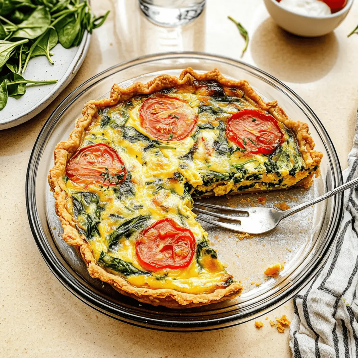 Tomato Basil Tortilla Quiche for a Wholesome Breakfast Delight
