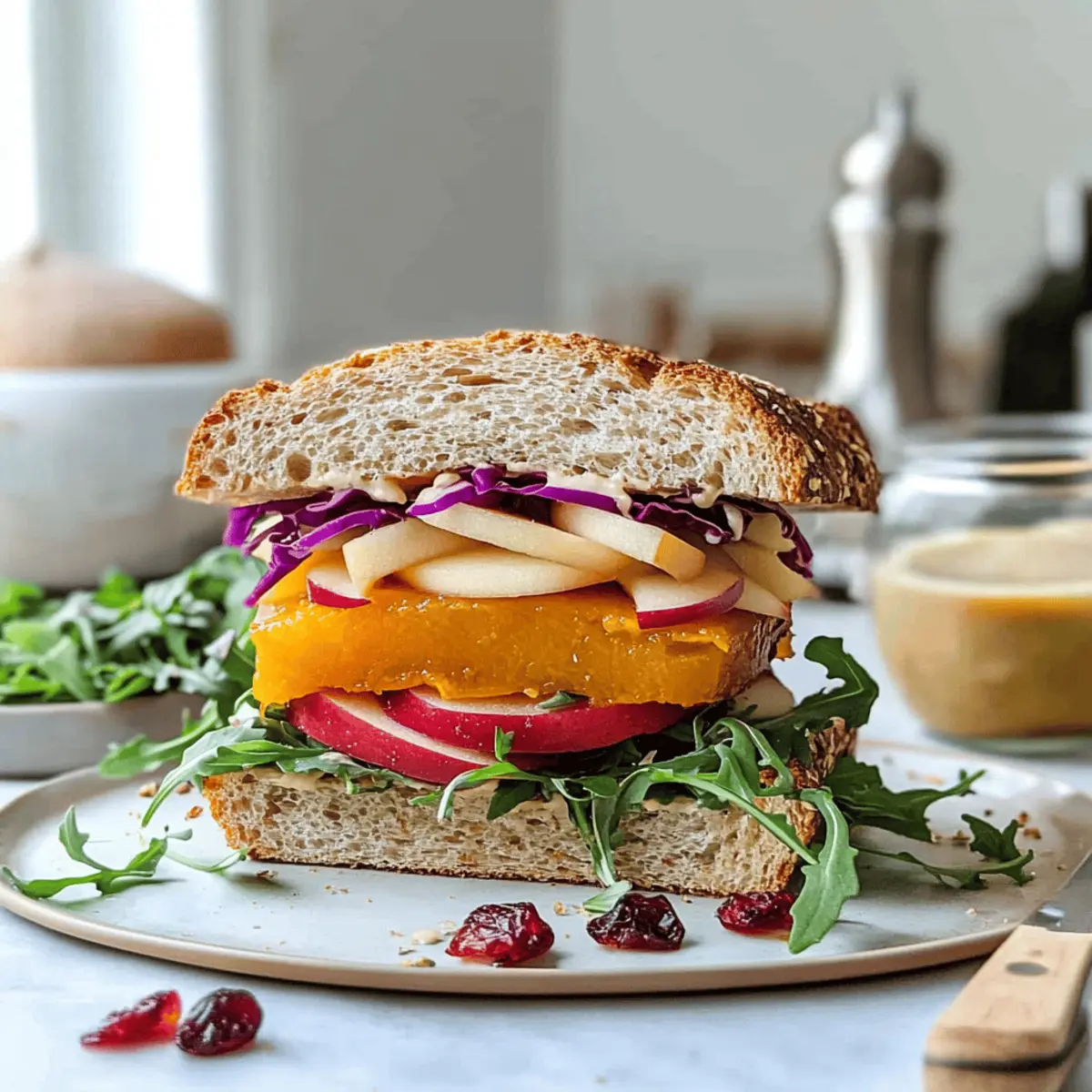 Savor Autumn with a Butternut Apple Cranberry Sandwich
