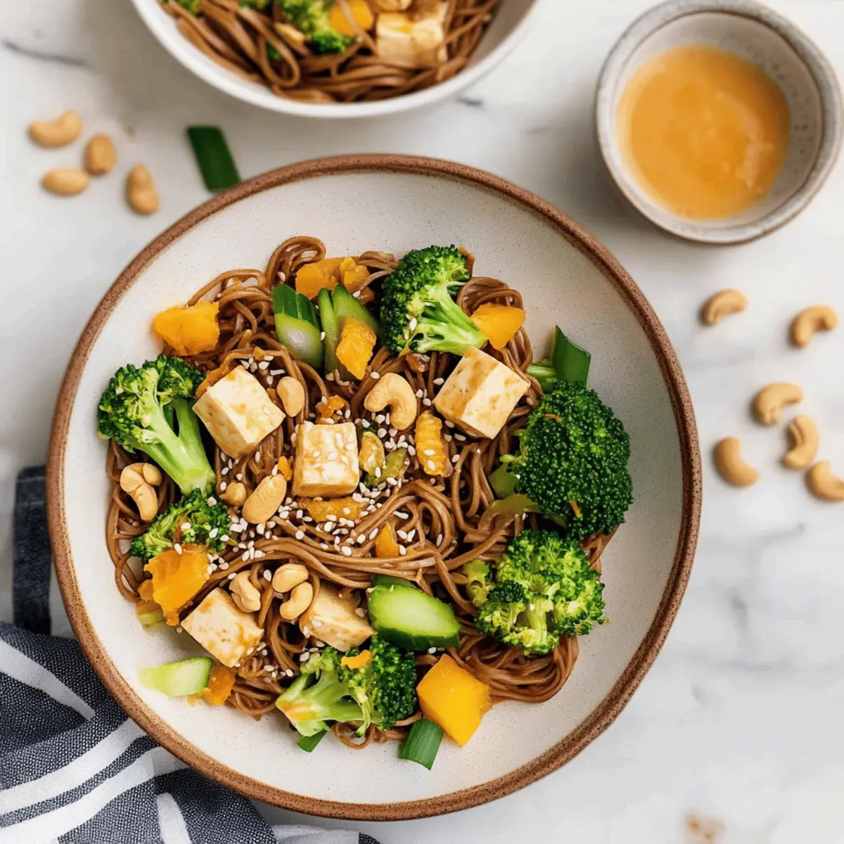 Flavor-Packed Cashew Broccoli Soba Noodles Ready in Minutes