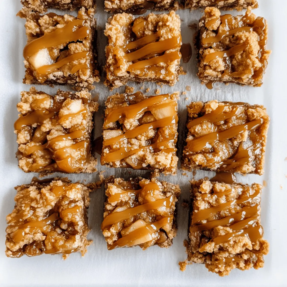 Delicious Apple Pie Bars with Salted Peanut Butter Caramel