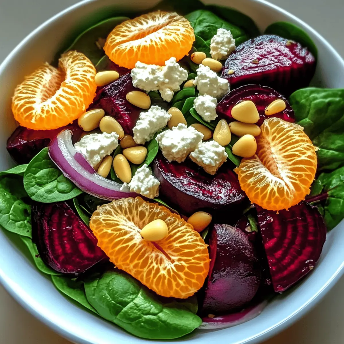 Beet Salad with Spinach: A Colorful Burst of Freshness
