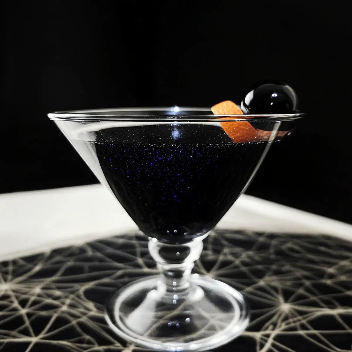Black Magic Shimmering Cocktail: Enchant Your Halloween Party