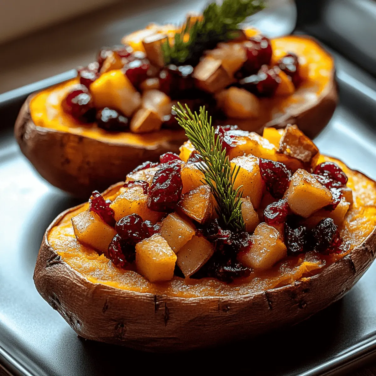 Cranberry Apple Twice-Baked Sweet Potatoes for Holiday Cheer