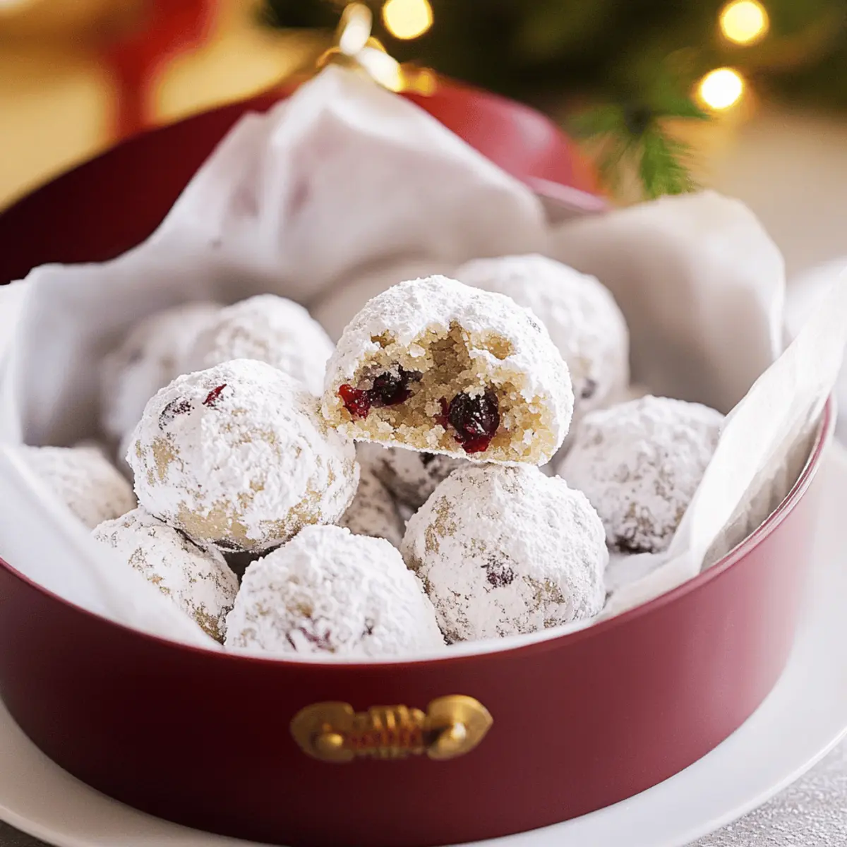Cranberry Orange Snowball Cookies That Melt in Your Mouth