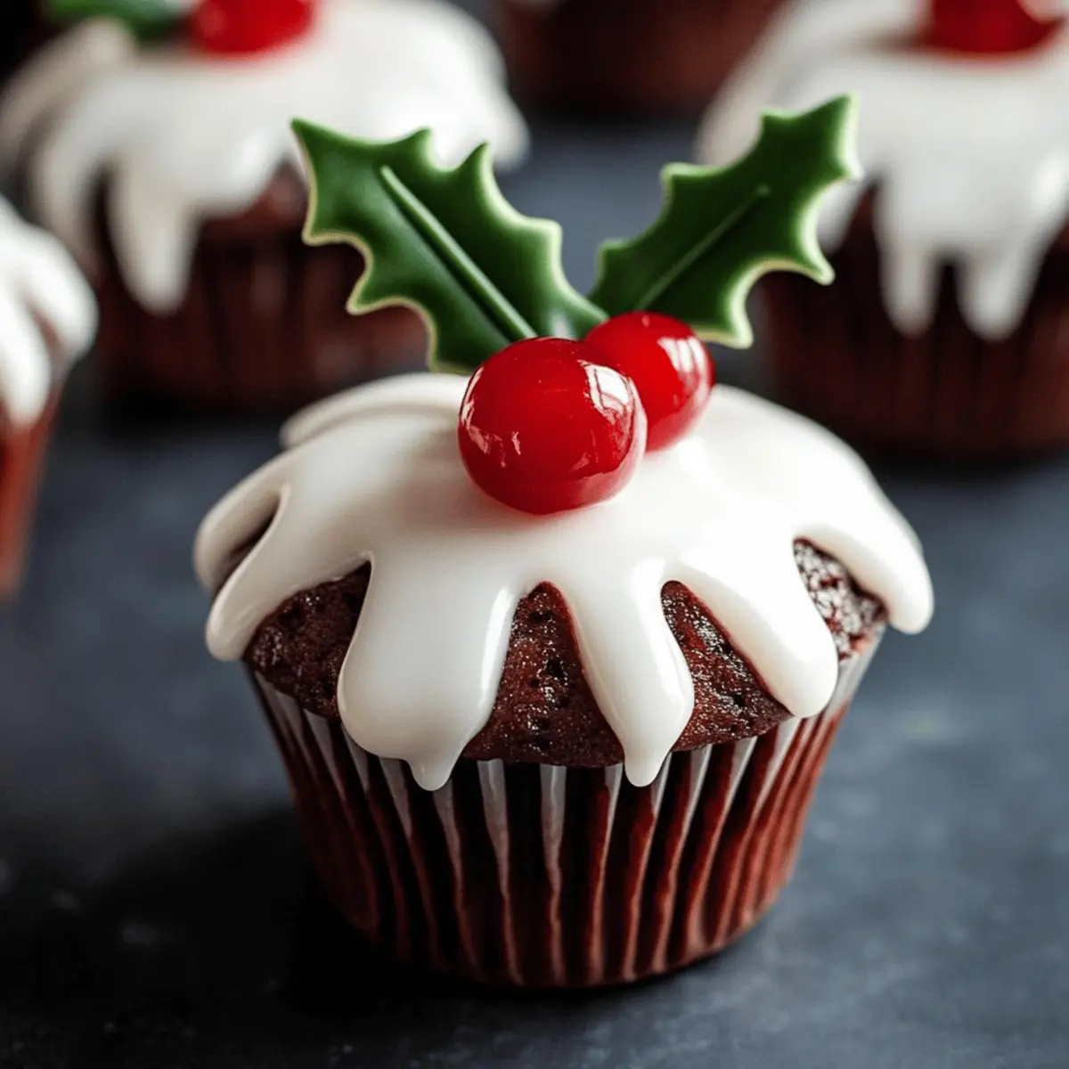 Deliciously Festive Christmas Pudding Cupcakes for the Holidays