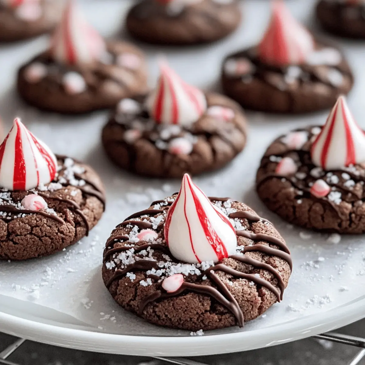 Peppermint Chocolate Blossom Cookies for a Festive Delight